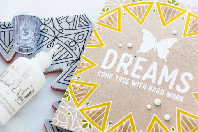 Simon Says Stamp | Dreams Come True With Hard Work Card by Yana Smakula + Photo Tutorial #sssflutteringby #simonsaysstamp #stamping #handmadecard