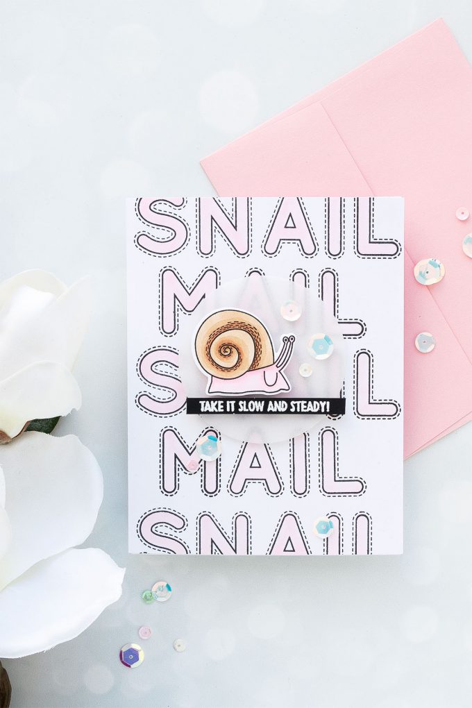 Simon Says Stamp | Snail Mail Card by Yana Smakula using Under The Sea Animals set #stamping #sssflutteringby #simonsaysstamp #cardmaking #handmadecard 