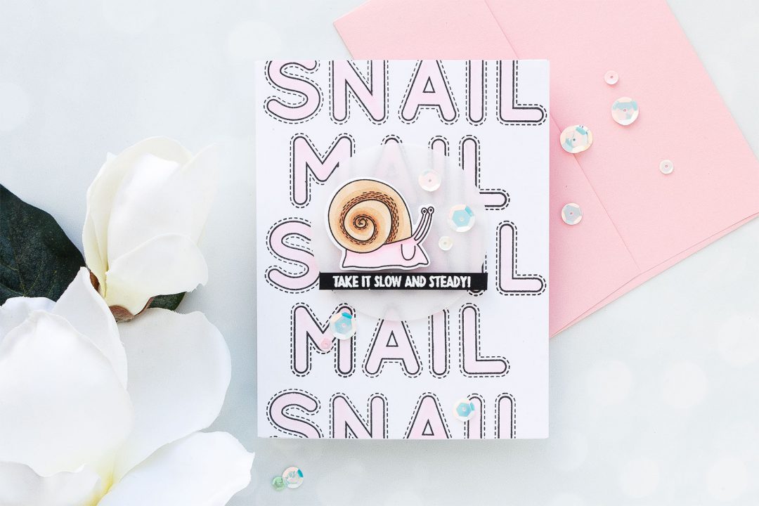 Simon Says Stamp | Snail Mail Card by Yana Smakula using Under The Sea Animals set #stamping #sssflutteringby #simonsaysstamp #cardmaking #handmadecard