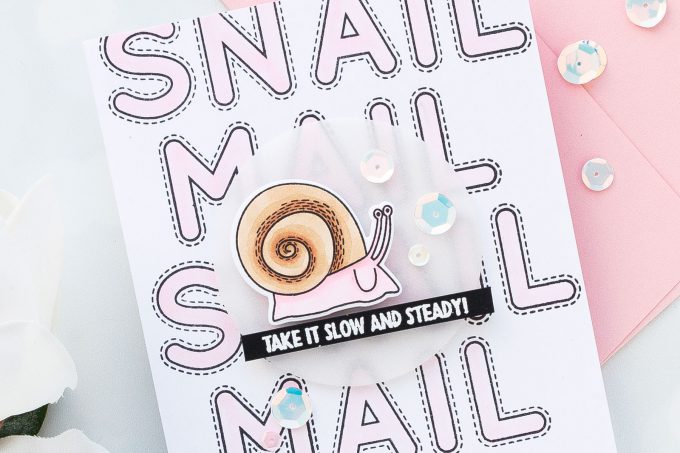 Simon Says Stamp | Snail Mail Card by Yana Smakula using Under The Sea Animals set #stamping #sssflutteringby #simonsaysstamp #cardmaking #handmadecard 