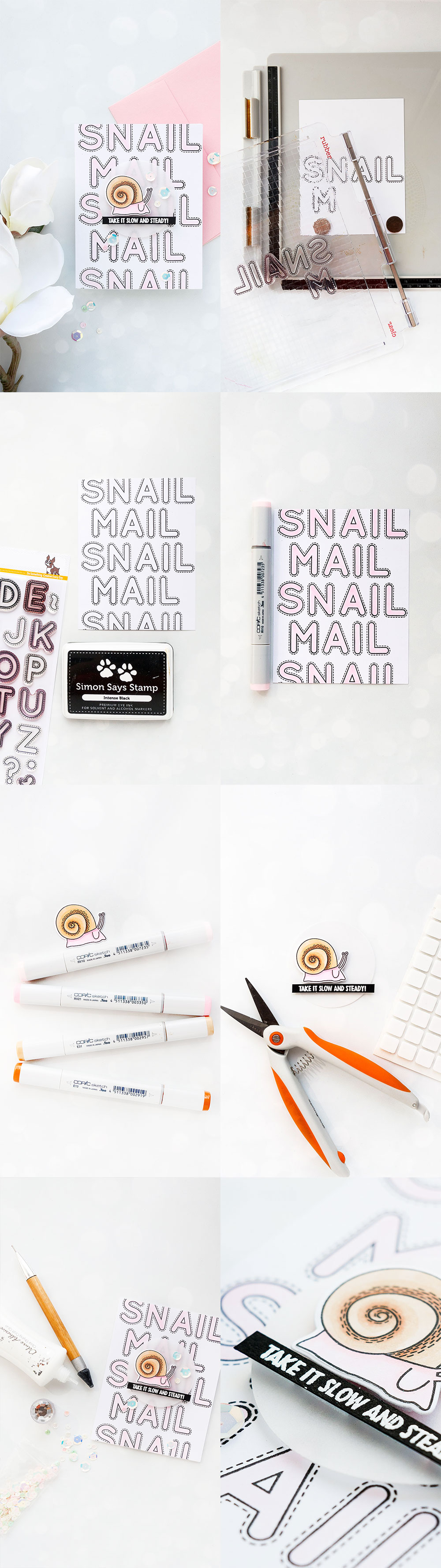 Simon Says Stamp | Snail Mail Card by Yana Smakula using Under The Sea Animals set #stamping #sssflutteringby #simonsaysstamp #cardmaking #handmadecard