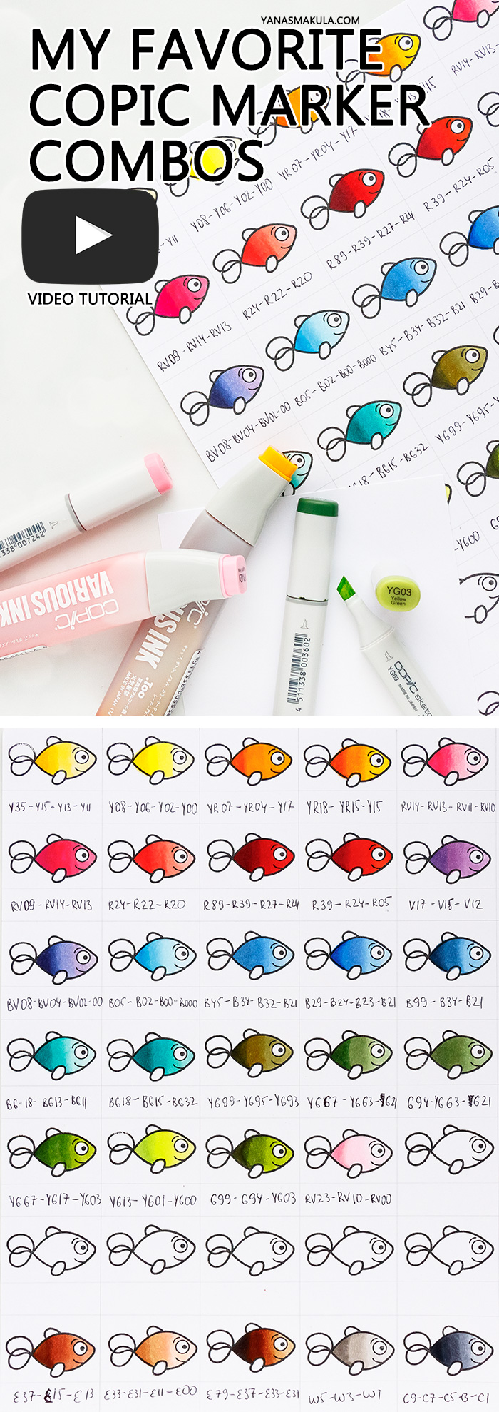 Copic Color Blending Chart