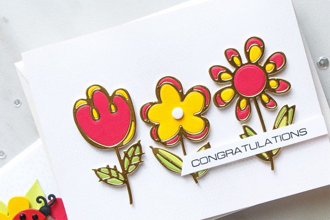 Spellbinders | Clean & Simple Flower Cards with Inlay Die Cutting by Yana Smakula #cardmaking #diecutting #handmadecard #neverstopmaking 