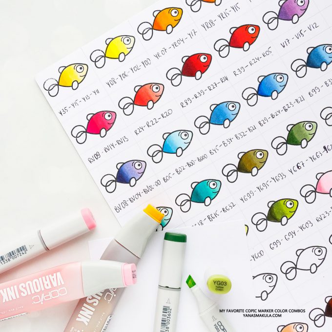 Copic Hex Chart Printable