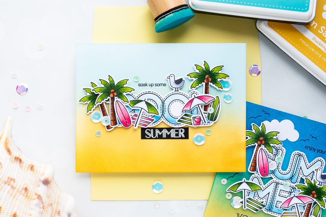 Simon Says Stamp | Soak Up Some Summer! Yippee For Yana Series. Video Handmade card by Yana Smakula #stamping #diecutting #cardmaking #handmadecard #simonsaysstamp #copicoloring #inkblending