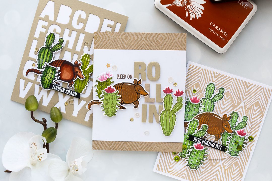 Hero Arts | Color Layering With Yana Series – Color Layering Armadillo Cards