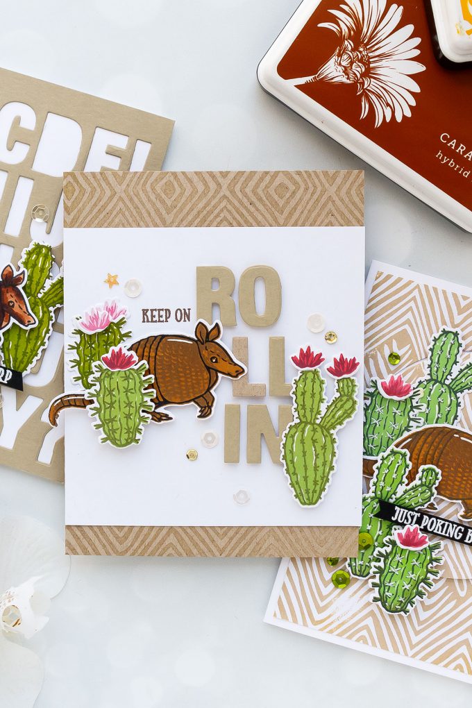 Hero Arts | Color Layering With Yana Series – Color Layering Armadillo Cards