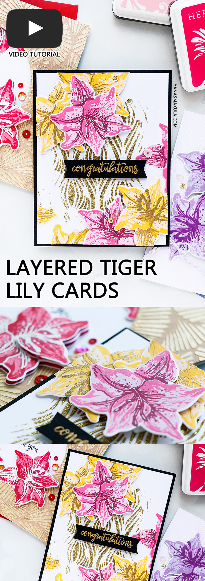 Hero Arts | Color Layering With Yana Series – Color Layering Tiger Lilly Cards