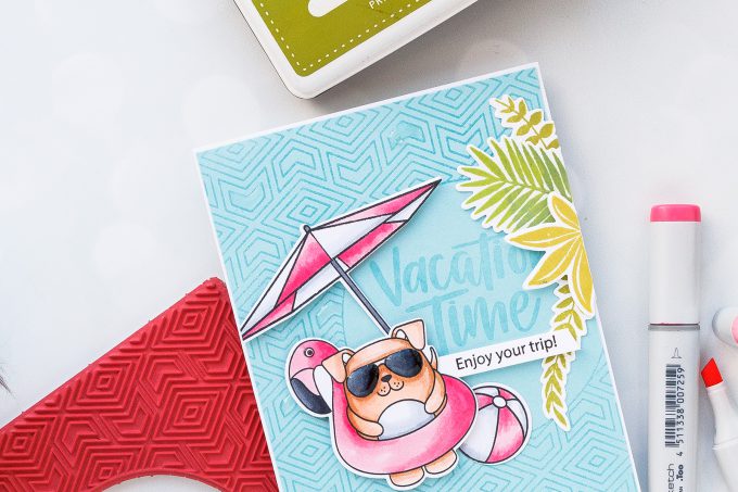 Simon Says Stamp | Vacation Time Summer Card. Photo Tutorial by Yana Smakula #stamping #simonsaysstamp #cardmaking