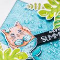 Simon Says Stamp | Summer & Mermaids Card by Yana Smakula using Summer Cuddly Critters and Beachy Waves stamps #simonsaysstamp #sssgoodvibes #stamping #cardmaking #handmadecard