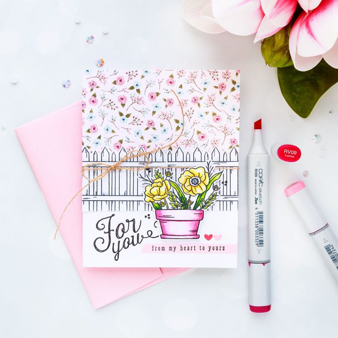 Simon Says Stamp | August Card Kit - Mandy's Flowers Take Three - For You Card by Yana Smakula #sss #sssck #simonsaysstamp #stamping #cardmaking #handmadecard
