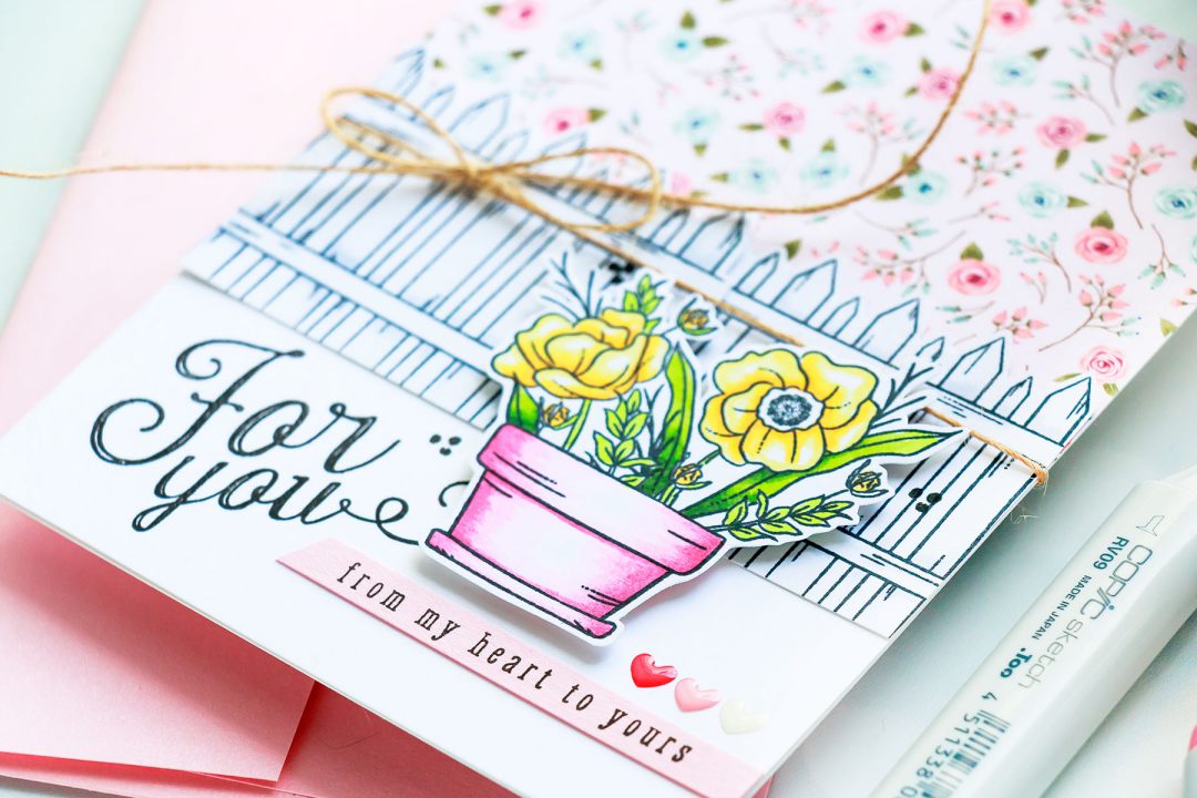 Simon Says Stamp | August Card Kit - Mandy's Flowers Take Three - For You Card by Yana Smakula #sss #sssck #simonsaysstamp #stamping #cardmaking #handmadecard