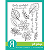 Reverse Confetti Fall Foliage Stamps