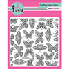 Pink and Main Butterfly Background Clear Stamp