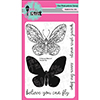 Pink and Main You Can Fly Clear Stamps