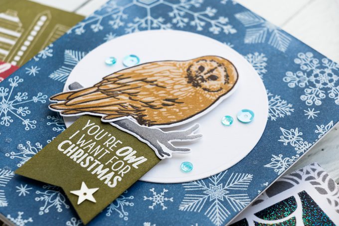 Hero Arts | Color Layering With Yana Series – Color Layering Owl Halloween & Christmas Cards. Video tutorial #yscardmaking #colorlayering #stamping #heroarts #halloweencard #owlcard