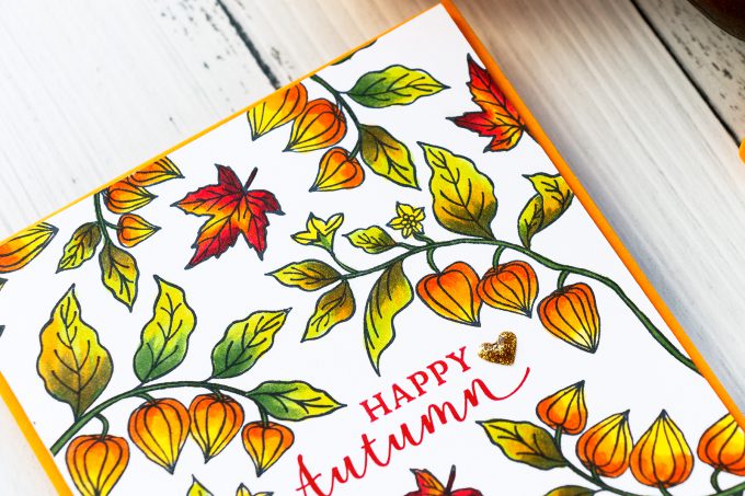 Hero Arts | Fall Foliage Cards. September 2018 My Monthly Hero Kit. Video tutorial. Pattern stamping 3 ways. #yscardmaking #heroarts #mymonthlyhero #cardmaking #fallcard #fallcardmaking #autumncard #heroartskit #cardkit #handmadecard