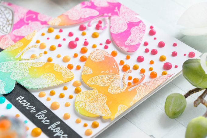 Pink & Main | Colorful Butterfly Cards 2 Ways. Photo Tutorial by Yana Smakula #pinkandmain #stamping #yscardmaking #cardmaking 