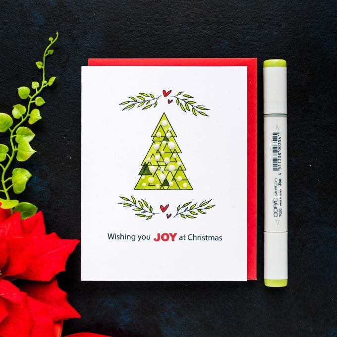 STAMPtember | Simplicity is Everything. One Layer Minimalistic Christmas Cards with Simon Says Stamp #yscardmaking #stamping #stamptember #simonsaysstamp #christmascard