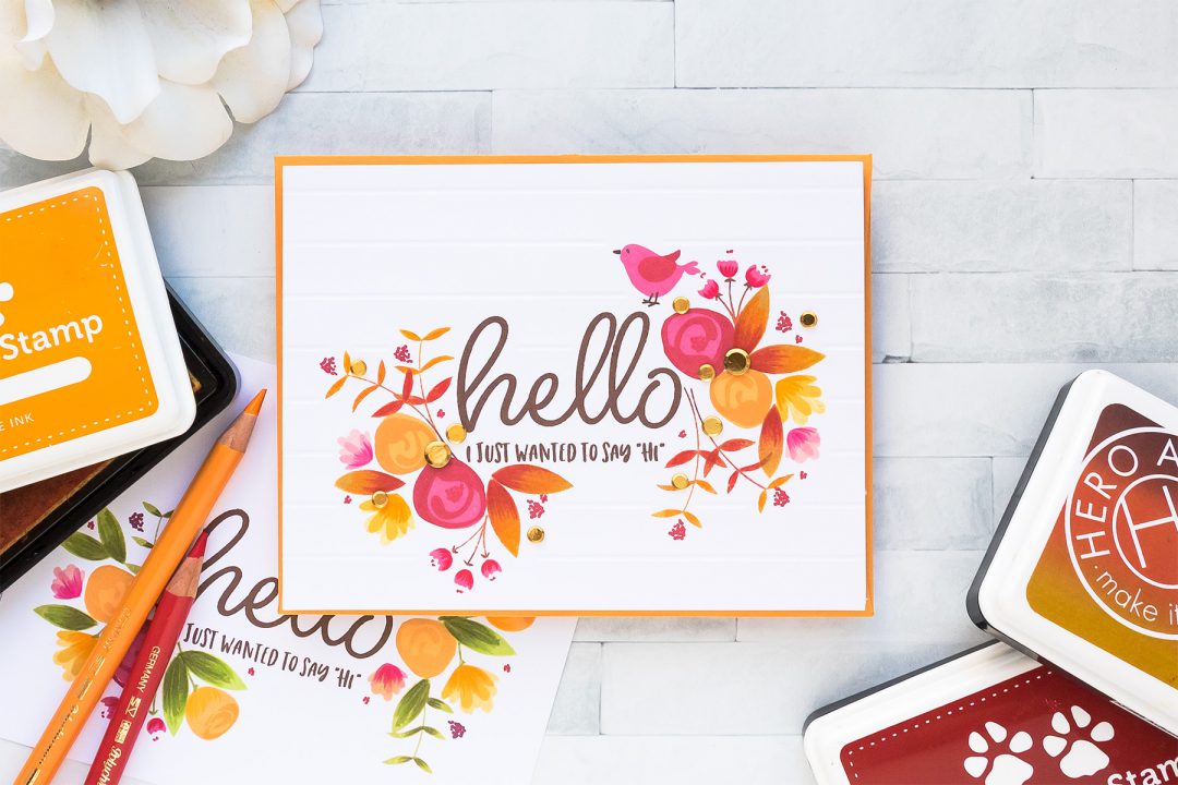 STAMPtember | WPlus9 - One Layer Fall Layered Floral Card by Yana Smakula. Video tutorial #cardmaking #yscardmaking #stamptember #wplus9 #onelayercard