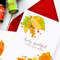 Alcohol Ink Fall Leaves Clean & Simple Gratitude Cards with Reverse Confetti Fall Foliage stamp set. Video tutorial by Yana Smakula #yscardmaking #alcoholink #fallcard #autumncard #gratitudecard #thanksgivingcard #happymail #diycard