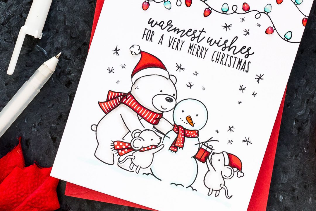 STAMPtember | Neat & Tangled - Minimalistic Christmas Card Trio featuring Neat & Tangled Clear Stamps Holiday Helpers Sss101923 Stamptember Exclusive #ydcardmaking #neatandtangled #christmascard #minimalisticcard #stamping