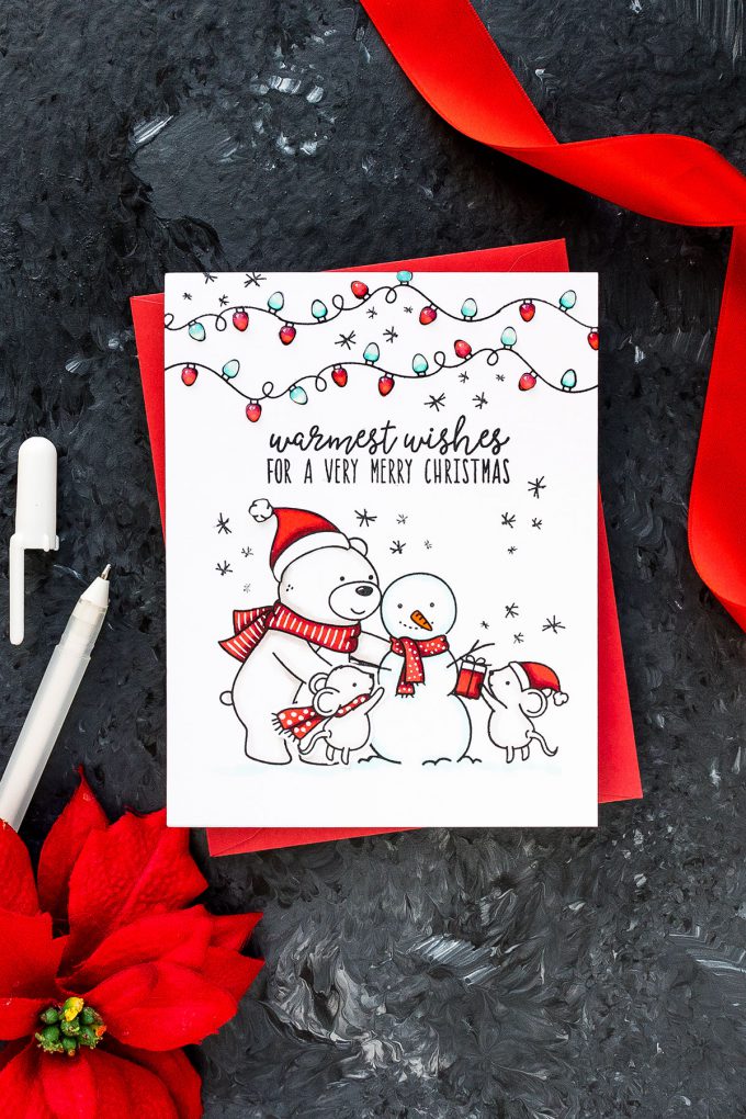 STAMPtember | Neat & Tangled - Minimalistic Christmas Card Trio featuring Neat & Tangled Clear Stamps Holiday Helpers Sss101923 Stamptember Exclusive #ydcardmaking #neatandtangled #christmascard #minimalisticcard #stamping