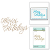 Faux Happy Holidays Glimmer Hot Foil Plate