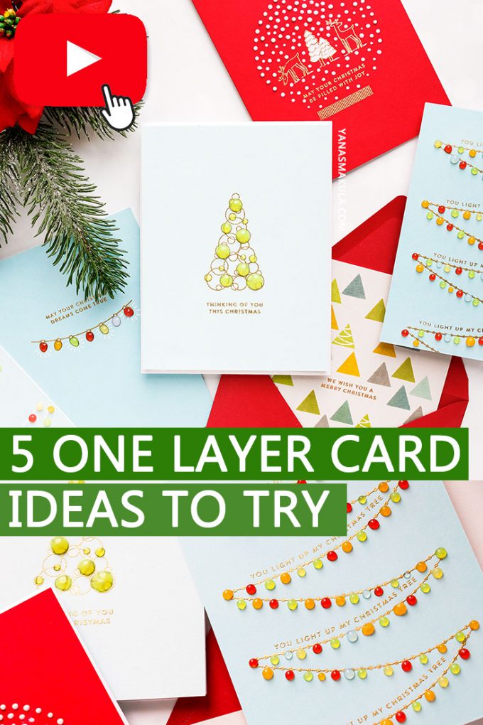 Simon Says Stamp | 5 One Layer Christmas Card Ideas to Try. Yippee For Yana Series. Video