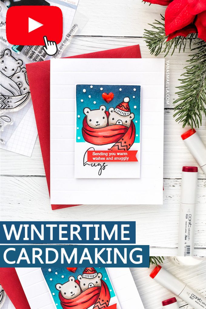 Pinkfresh Studio | More Simple Cardmaking. Winter Hugs Card. Video