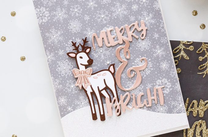 Merry & Brights Christmas Deer Card by Yana Smakula using Spellbinders 2018 November Small Die of the Month #cardmaking #christmascard