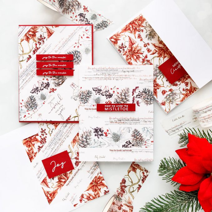 How to make Christmas cards using washi tape. Alexandra Renke | Super Easy Washi Tape Christmas Cards. Video tutorial #cardmaking #christmasmail