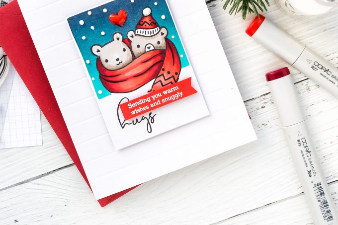 Pinkfresh Studio | More Simple Cardmaking. Winter Hugs Card. Video
