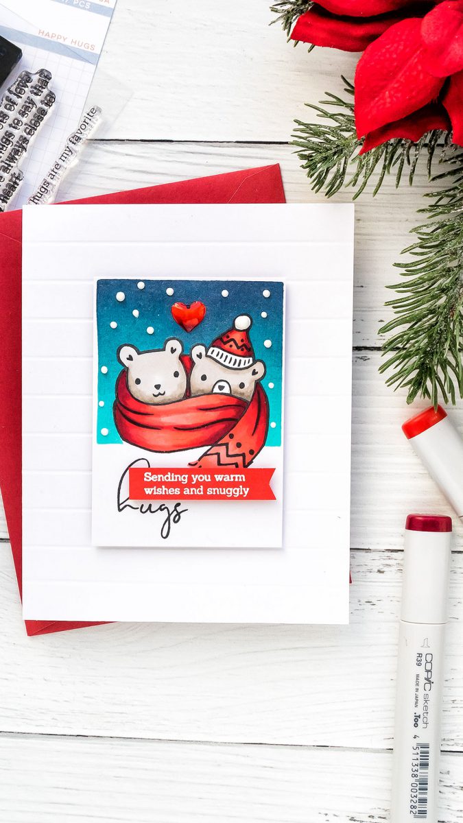 Pinkfresh Studio | More Simple Cardmaking. Winter Hugs Card. Video