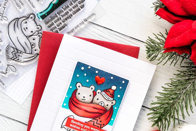 Pinkfresh Studio | More Simple Cardmaking. Winter Hugs Card. Video