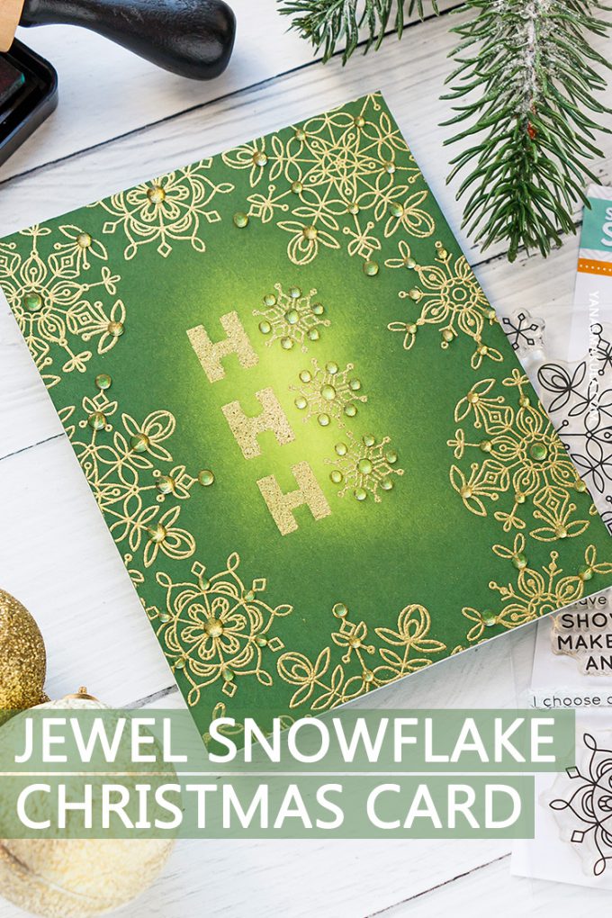 Simon Says Stamp | Jewel Encrusted Christmas Card - Ho Ho Ho by Yana Smakula #cardmaking #christmascard
