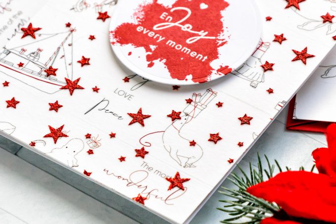 Alexandra Renke | Washi Tape & Glimmer Paste Easy Holiday Card. Video tutorial by Yana Smakula #cardmaking #washilove #christmascard