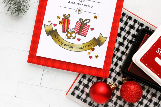 DIY Holiday Hello Card by Yana Smakula for Simon Says Stamp #cardmaking #simonsaysstamp