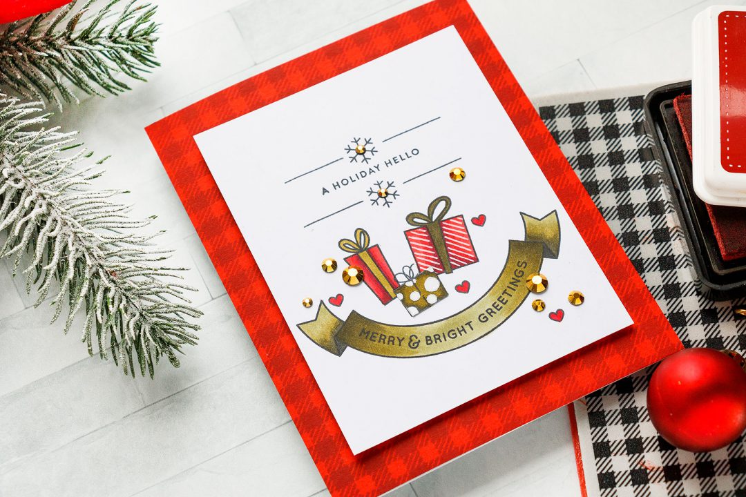 DIY Holiday Hello Card by Yana Smakula for Simon Says Stamp #cardmaking #simonsaysstamp