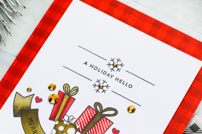 DIY Holiday Hello Card by Yana Smakula for Simon Says Stamp #cardmaking #simonsaysstamp