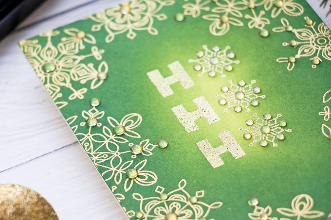 Simon Says Stamp | Jewel Encrusted Christmas Card - Ho Ho Ho by Yana Smakula #cardmaking #christmascard