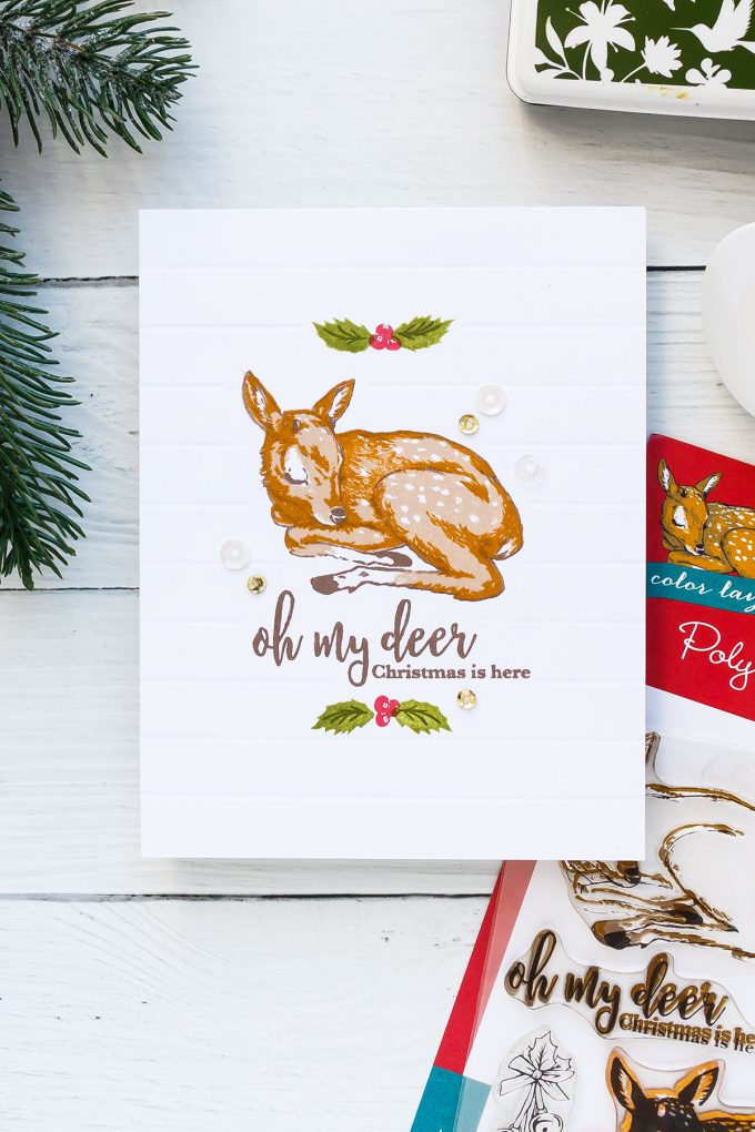 Oh My Deer, Christmas is Here card by Yana Smakula for Hero Arts