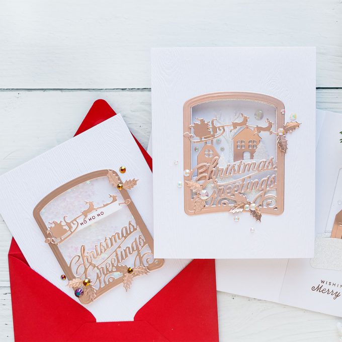 How to make Trifold Christmas Cards with the help of Die Cutting. Spellbinders Amazing Paper Grace Die of the Month - November 2018 #yscardmaking #spellbinders #christmascard