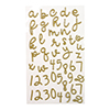 Winter Wishes Gold Glitter Alphabet Stickers