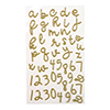 Winter Wishes Gold Glitter Alphabet Stickers