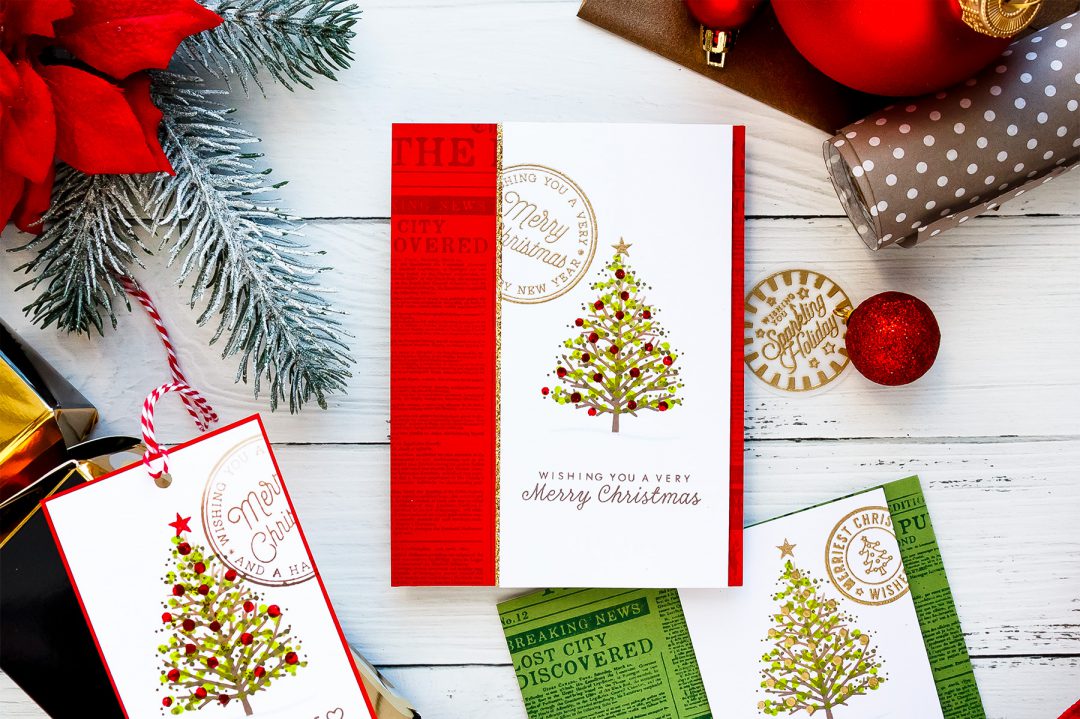 Last Minute Handmade Christmas Cards. Video tutorial. Projects by Yana Smakula for Hero Arts