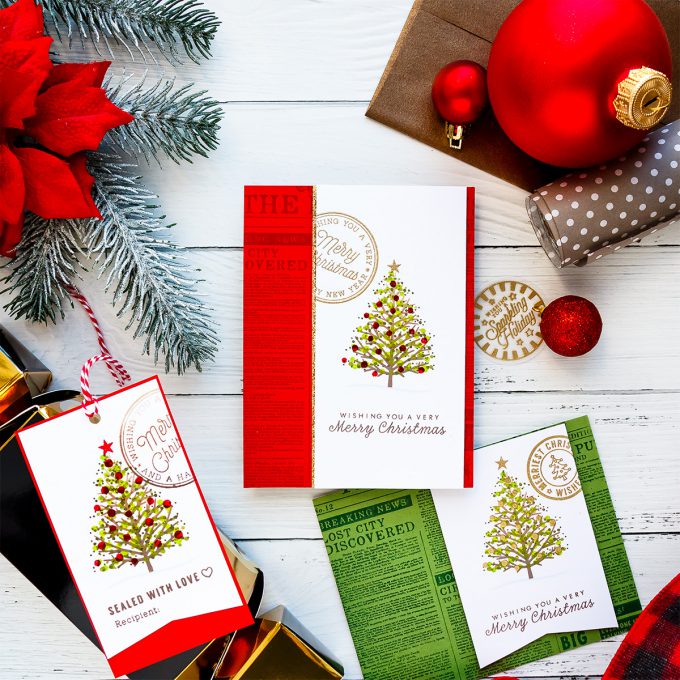 Last Minute Handmade Christmas Cards. Video tutorial. Projects by Yana Smakula for Hero Arts