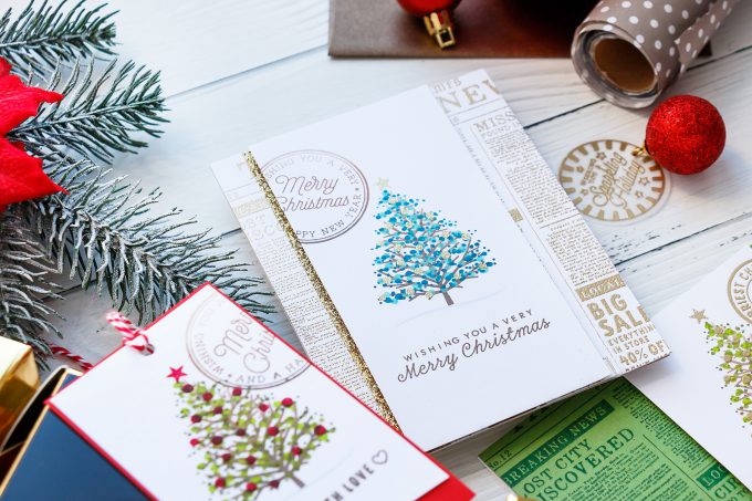 Last Minute Handmade Christmas Cards. Video tutorial. Projects by Yana Smakula for Hero Arts