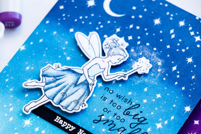 Hero Arts | Ombre Fairy Tale New Year Cards. December 2018 My Monthly Hero Kit. Video (Blog Hop + Giveaway). Handmade cards by Yana Smakula
