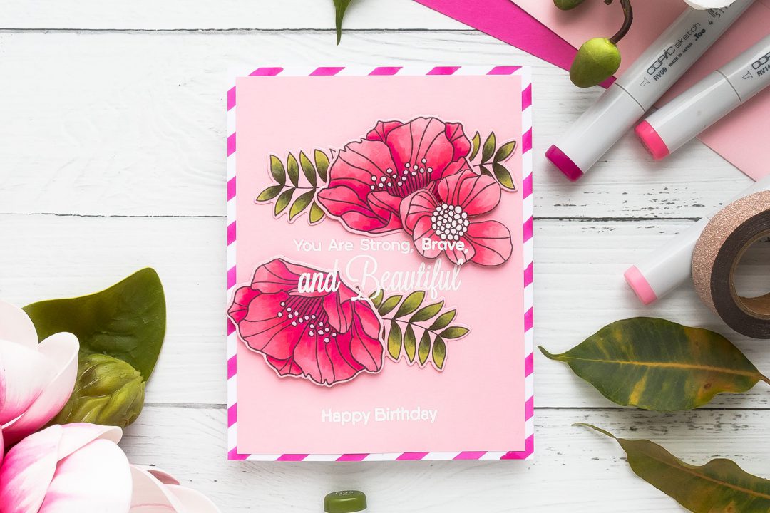 Handmade Female Birthday Card Idea. Video tutorial by Yana Smakula for My Favorite Things